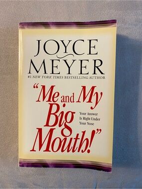 Joyce Meyer "Me and My Big Mouth" Paperback - Cream & Red Cover